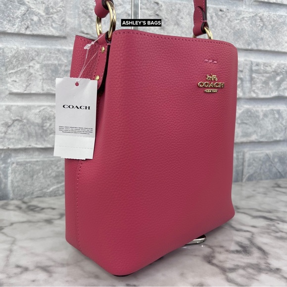 Coach Town Bucket Bag Crossbody Handbag In Strawberry Haze - Picture 4 of 12